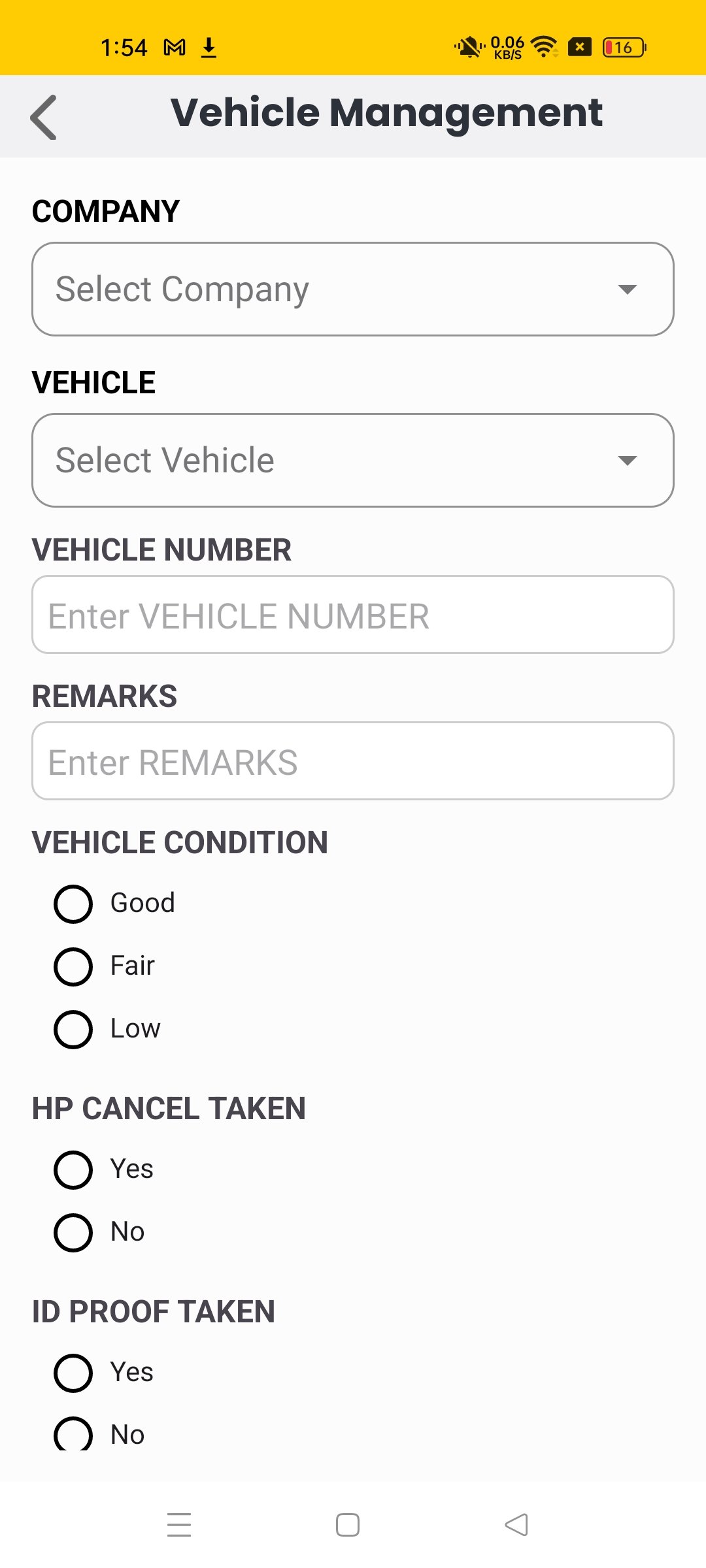 Old Vehicle Management