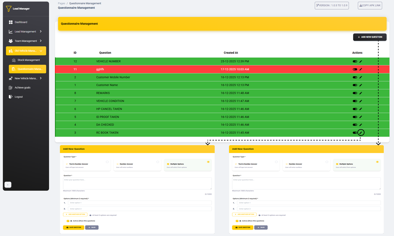 Questionnaire Management